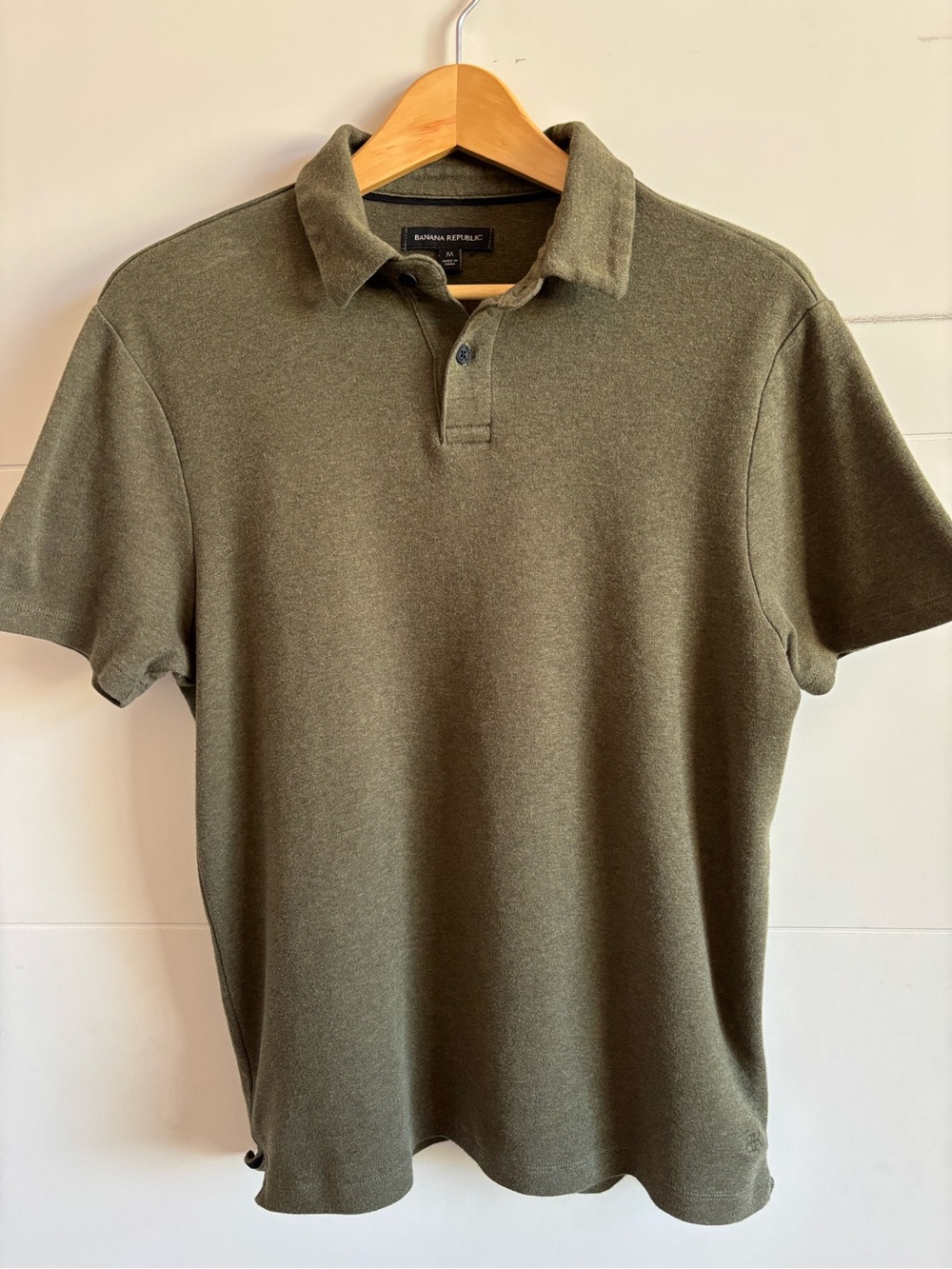 Banana Republic Men’s Soft Olive Green Polo Shirt